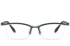 BS2519-0055_Green_Semi-rimless_Ultem_Glasses_front