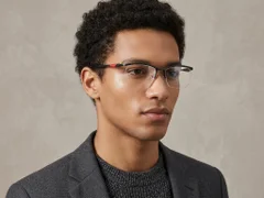 BS2519-0058_Black_Semi-rimless_Ultem_Glasses_corner-tryon_male