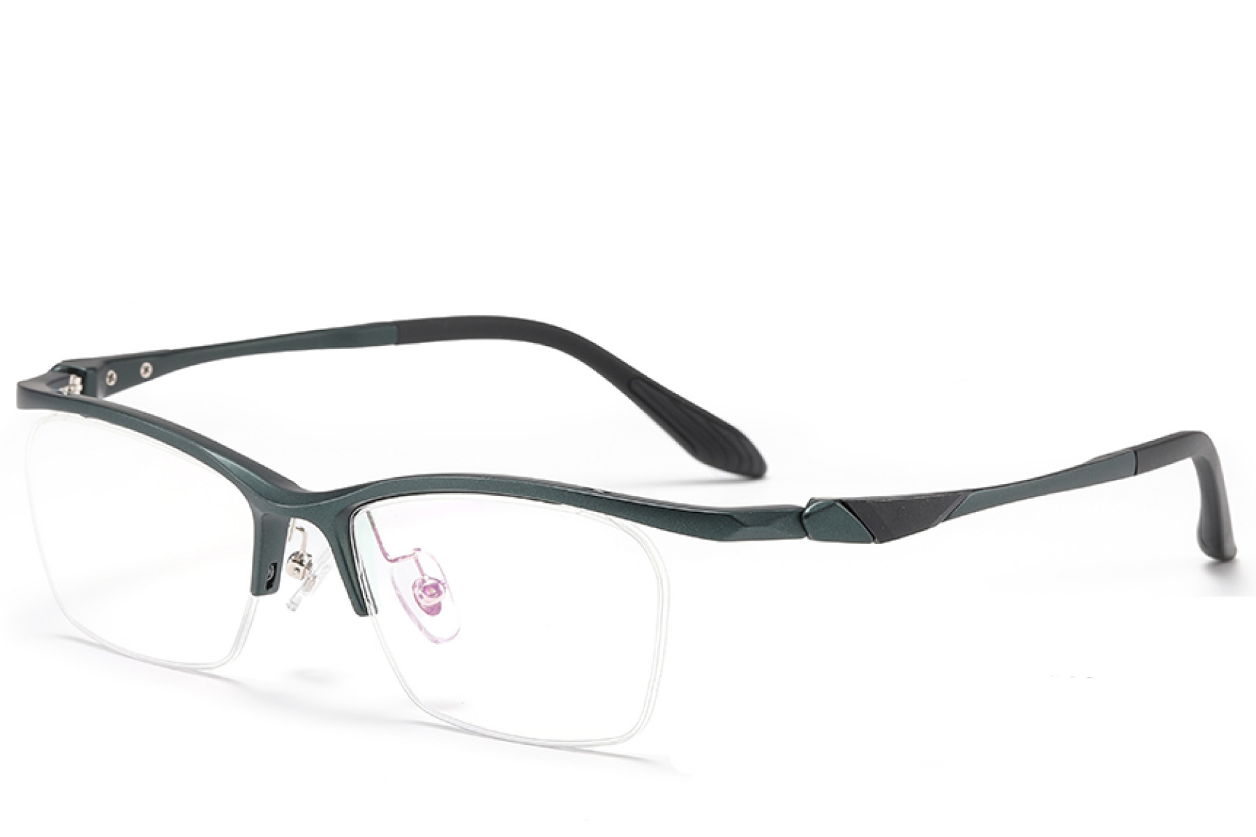 BS2519-0061_Green_Semi-rimless_Ultem_Glasses_corner