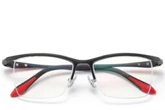 BS2519-0064_Black_Semi-rimless_Ultem_Glasses_front