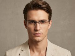 BS2519-0065_Grey_Semi-rimless_Ultem_Glasses_corner-tryon_male