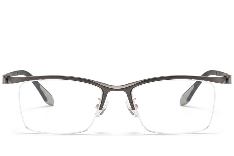 BS2519-0065_Grey_Semi-rimless_Ultem_Glasses_front