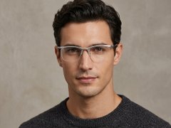 BS2519-0067_Silver_Semi-rimless_Ultem_Glasses_corner-tryon_male
