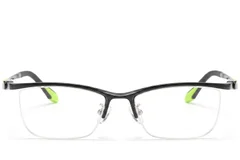 BS2519-0069_Black_Semi-rimless_Ultem_Glasses_front