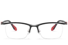 BS2519-0070_Black_Semi-rimless_Ultem_Glasses_front