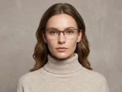 BS2519-0074_Brown_Semi-rimless_Ultem_Glasses_corner-tryon_female