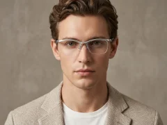 BS2519-0078_Silver_Semi-rimless_Ultem_Glasses_corner-tryon_male