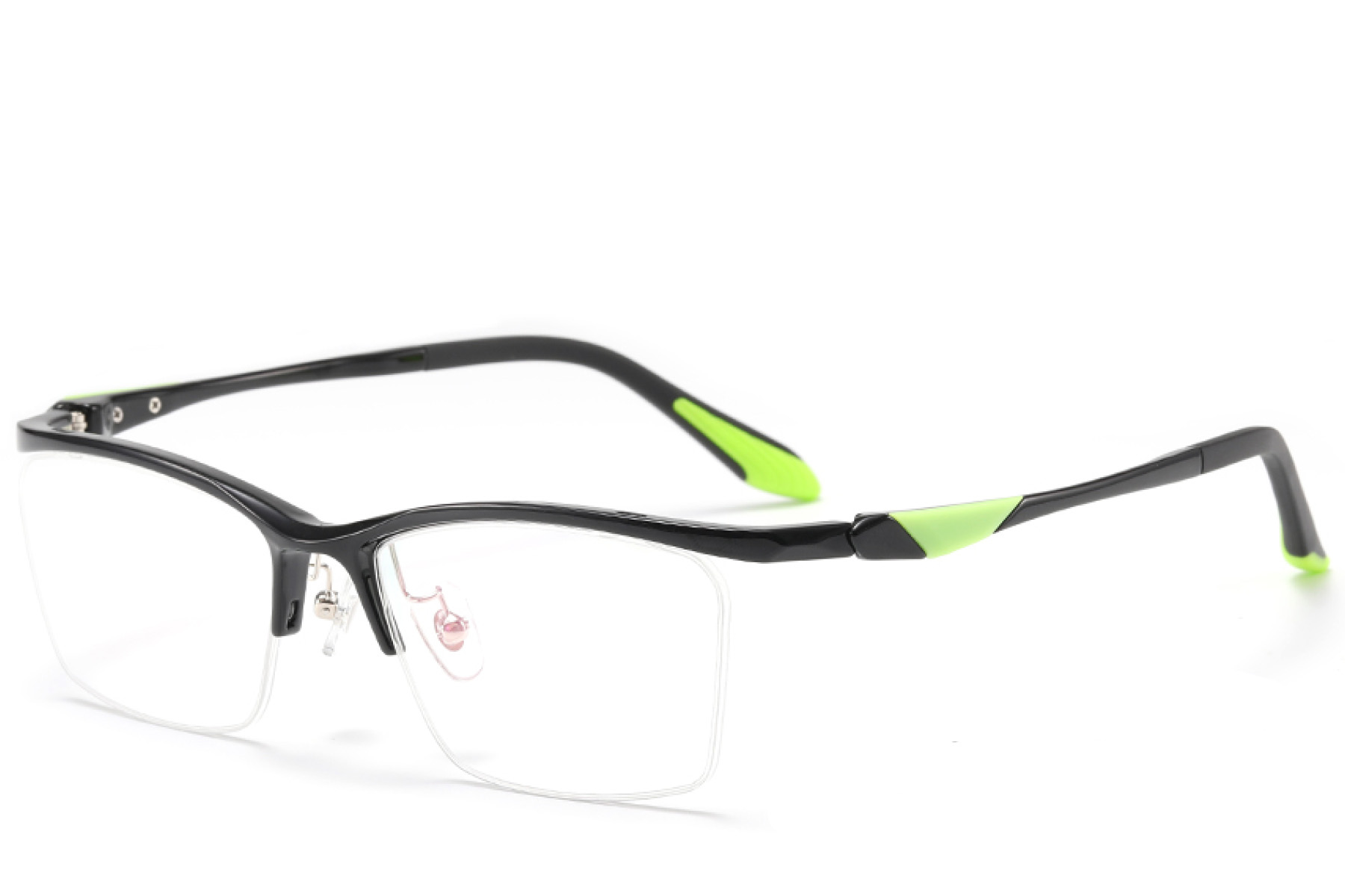 BS2519-0081_Black_Semi-rimless_Ultem_Glasses_corner