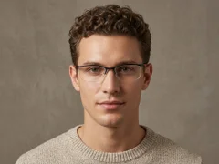 BS2519-0082_Black_Semi-rimless_Ultem_Glasses_corner-tryon_male