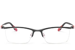 BS2519-0082_Black_Semi-rimless_Ultem_Glasses_front