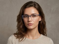 BS2519-0084_Blue_Semi-rimless_Ultem_Glasses_corner-tryon_female
