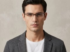 BS2519-0086_Brown_Semi-rimless_Ultem_Glasses_corner-tryon_male