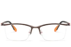 BS2519-0086_Brown_Semi-rimless_Ultem_Glasses_front