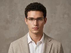 BS2519-0092_Brown_Semi-rimless_Ultem_Glasses_corner-tryon_male