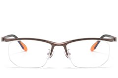 BS2519-0092_Brown_Semi-rimless_Ultem_Glasses_front