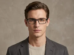 BS2519-0093_Black_Rectangular_Ultem_Glasses_corner-tryon_male