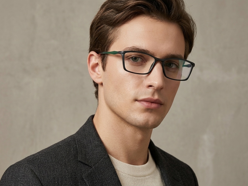 BS2519-0094_Black_Rectangular_Ultem_Glasses-tryon_male