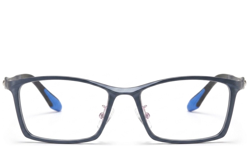 BS2519-0096_Blue_Rectangular_Ultem_Glasses_front