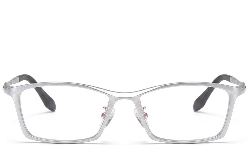 BS2519-0097_Silver_Rectangular_Ultem_Glasses_front