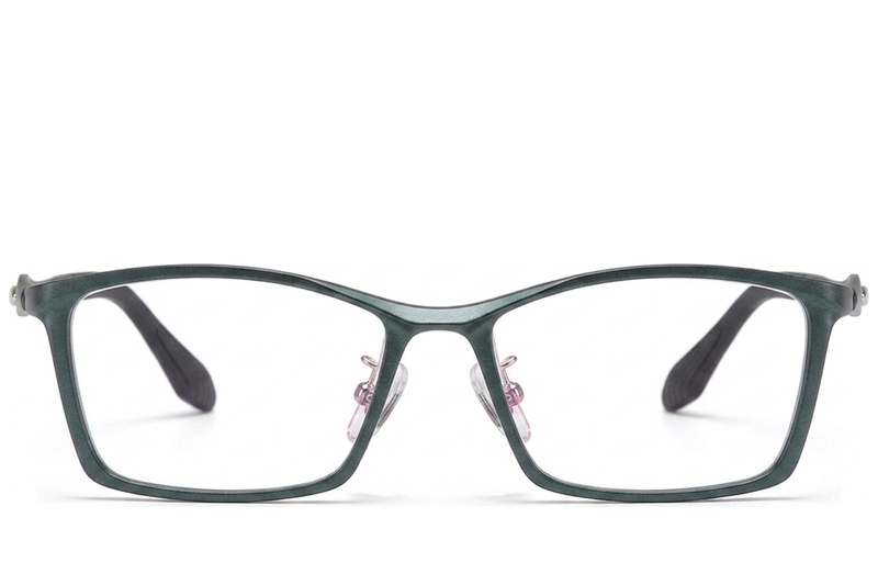 BS2519-0098_Green_Rectangular_Ultem_Glasses_front