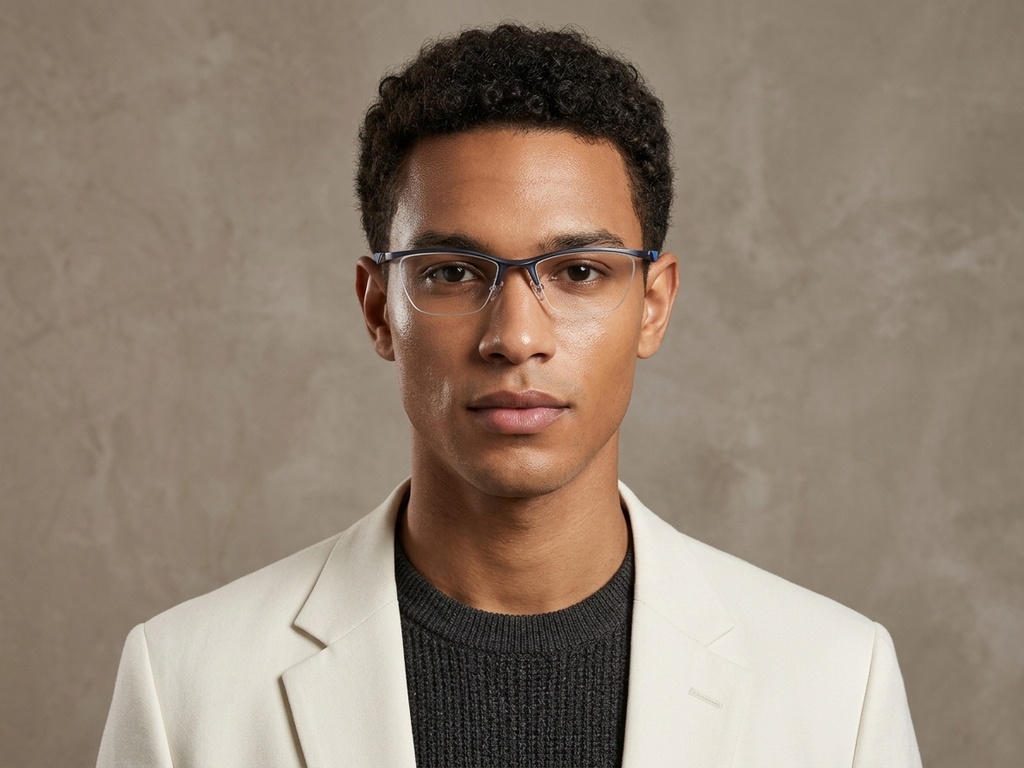 BS2519-0102_Blue_Semi-rimless_Ultem_Glasses_corner-tryon_male