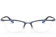 BS2519-0102_Blue_Semi-rimless_Ultem_Glasses_front