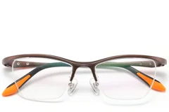 BS2519-0104_Brown_Semi-rimless_Ultem_Glasses_front