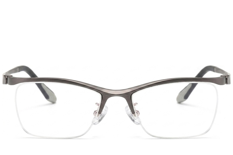 BS2519-0107_Grey_Semi-rimless_Ultem_Glasses_front
