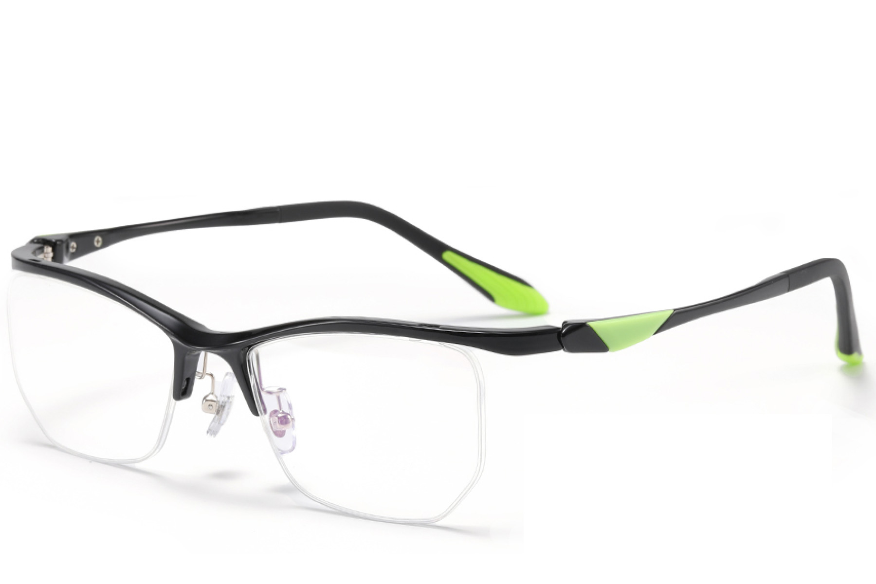 BS2519-0111_Black_Semi-rimless_Ultem_Glasses_corner