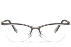 BS2519-0113_Grey_Semi-rimless_Ultem_Glasses_front