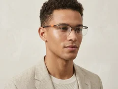 BS2519-0116_Brown_Semi-rimless_Ultem_Glasses_corner-tryon_male