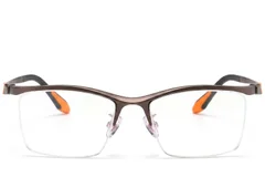 BS2519-0122_Brown_Semi-rimless_Ultem_Glasses_front