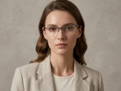 BS2519-0125_Grey_Semi-rimless_Ultem_Glasses_corner-tryon_female