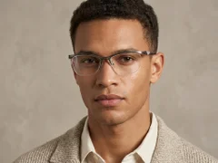 BS2519-0125_Grey_Semi-rimless_Ultem_Glasses_corner-tryon_male