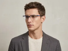 BS2519-0126_Blue_Semi-rimless_Ultem_Glasses_corner-tryon_male