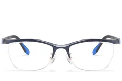 BS2519-0126_Blue_Semi-rimless_Ultem_Glasses_front