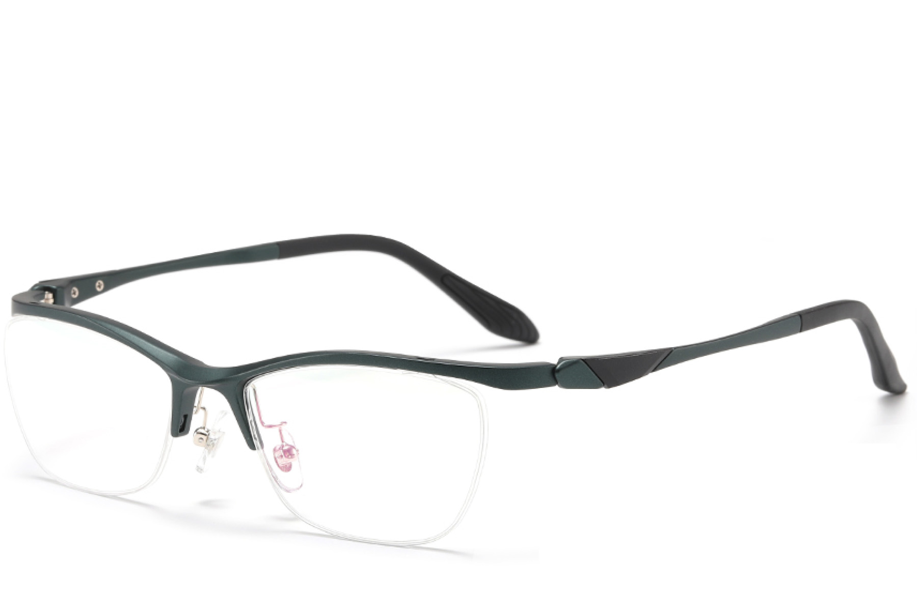 BS2519-0127_Green_Semi-rimless_Ultem_Glasses_corner