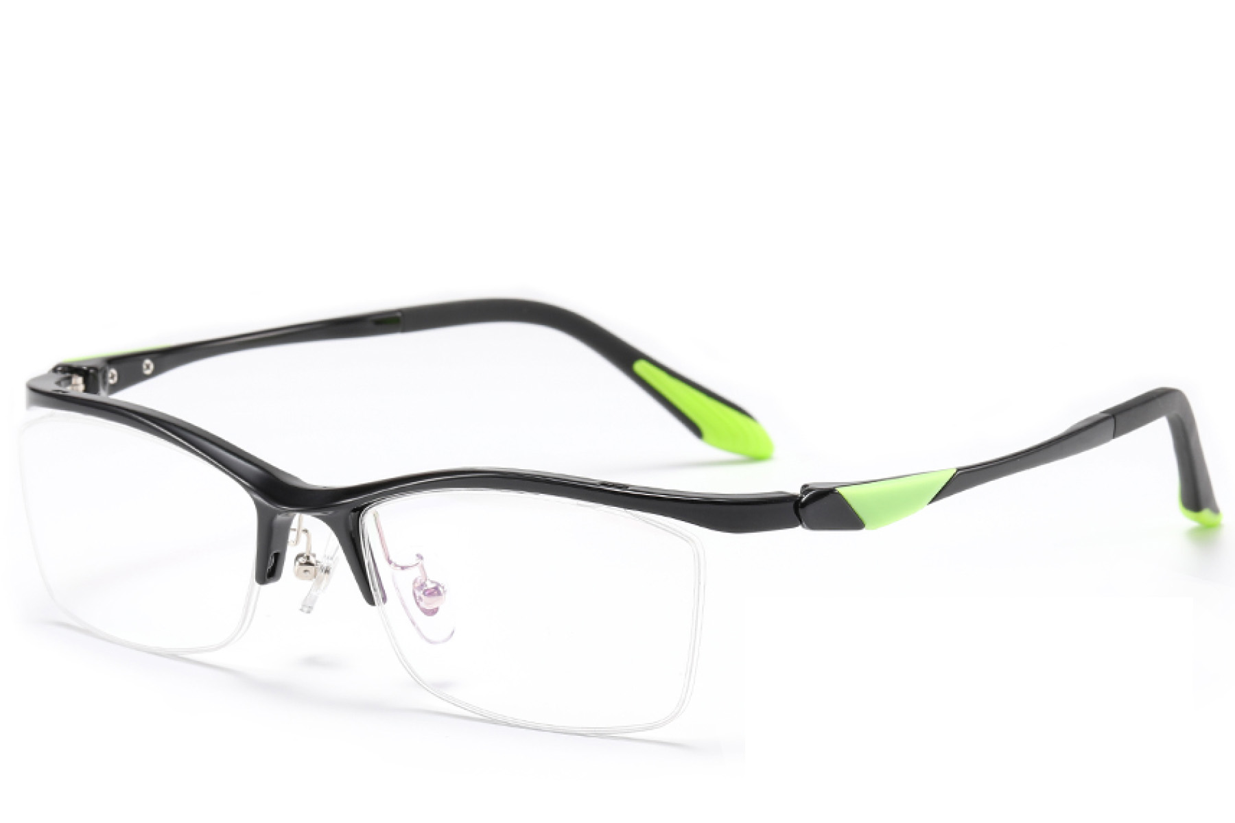 BS2519-0129_Black_Semi-rimless_Ultem_Glasses_corner