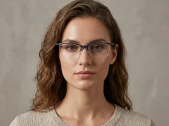 BS2519-0132_Blue_Semi-rimless_Ultem_Glasses_corner-tryon_female