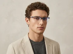 BS2519-0132_Blue_Semi-rimless_Ultem_Glasses_corner-tryon_male