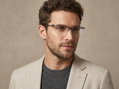 BS2519-0137_Grey_Semi-rimless_Ultem_Glasses_corner-tryon_male