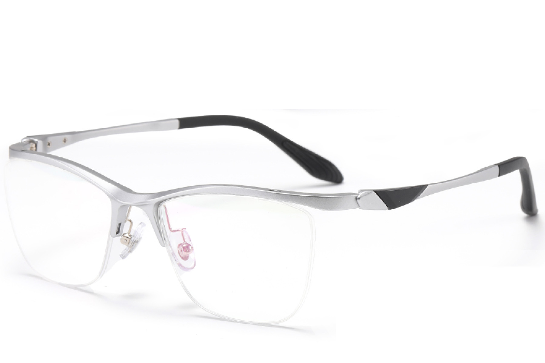 BS2519-0139_Silver_Semi-rimless_Ultem_Glasses_corner
