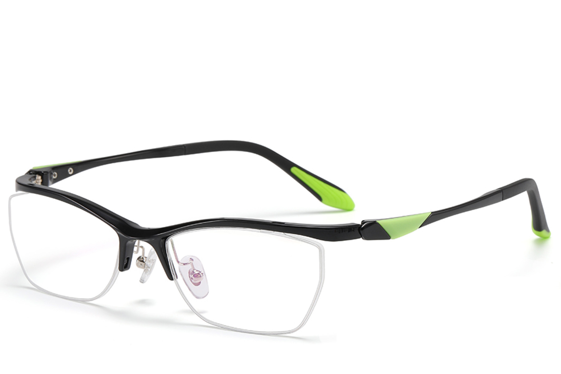 BS2519-0141_Black_Semi-rimless_Ultem_Glasses_corner