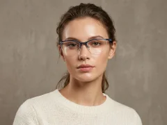 BS2519-0144_Blue_Semi-rimless_Ultem_Glasses_corner-tryon_female