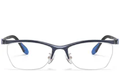 BS2519-0144_Blue_Semi-rimless_Ultem_Glasses_front