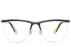 BS2519-0147_Black_Semi-rimless_Ultem_Glasses_front