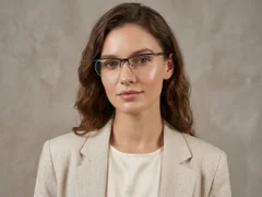 BS2519-0148_Black_Semi-rimless_Ultem_Glasses_corner-tryon_female