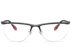 BS2519-0148_Black_Semi-rimless_Ultem_Glasses_front