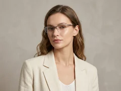 BS2519-0149_Grey_Semi-rimless_Ultem_Glasses_corner-tryon_female