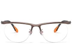 BS2519-0152_Brown_Semi-rimless_Ultem_Glasses_front